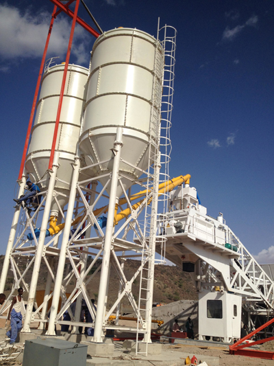 Installation of Mobile Concrete Batching Plant in Somalia