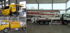 What are the types of concrete pump trucks