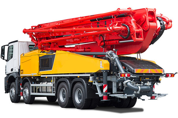 concrete pump boom truck