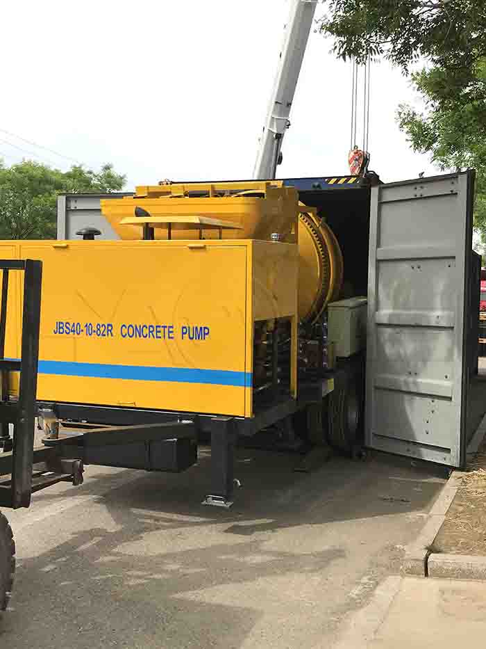 cement mixer and pump